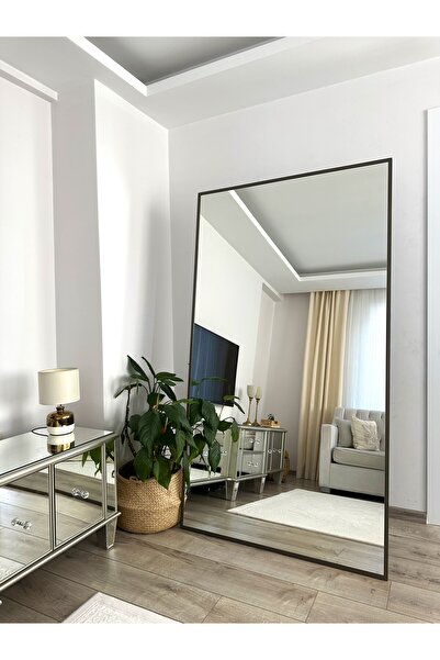 EFFE YAPI DEKOR Pirinç Eskitme Metal Çerçeveli 180x100 Cm Ayaklı Boy Aynası
