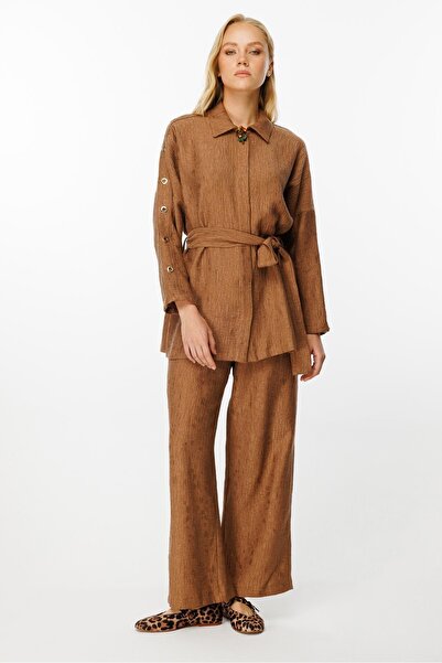 Ghisa Beli Kuşaklı Takım Camel