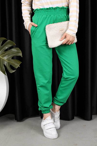 İmajButik Πράσινο ψηλόμεσο φούτερ με λεπτομέρειες