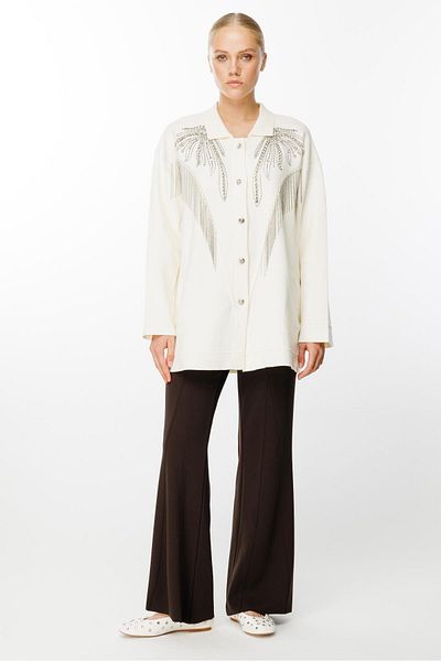 Ghisa Ecru Knitwear Cardigan