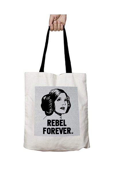 ART HEDİYE Princess Leia Rebel Forever Star Wars Washable School Shoulder Bag with Black Handles