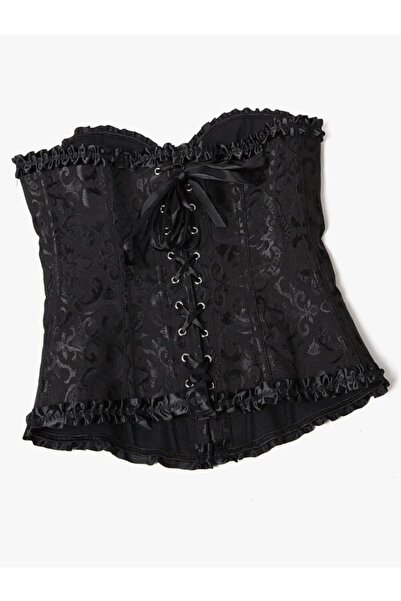 secret night Viktorian Vintage - Adjustable Patterned 1stClass Quality Corset Bustier, Gothic Corset