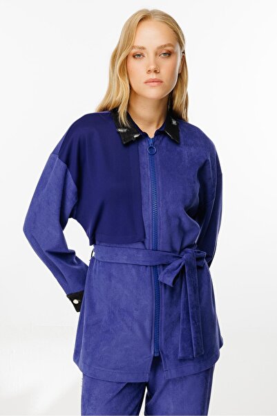 Ghisa Beli Kuşaklı Takım Mor