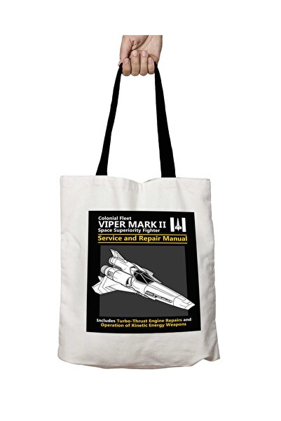 ART HEDİYE Чорна сумка Battlestar Galactica Viper з ручками, що миється, для ...