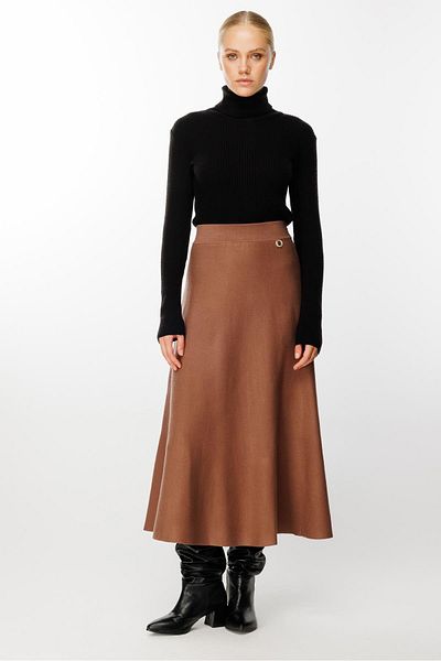 Ghisa Brown Knitwear Skirt
