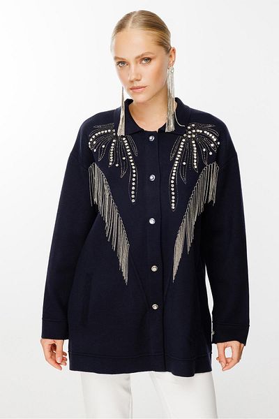 Ghisa Navy Blue Knitwear Cardigan
