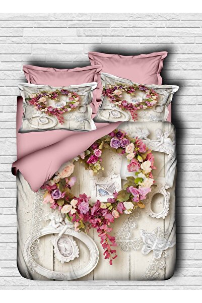 Fabeteks Rose and Figures Double Duvet Cover Pillow Set