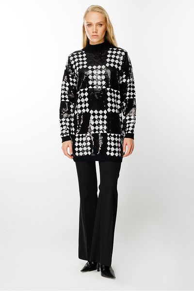 Ghisa Black Sequined Tunic
