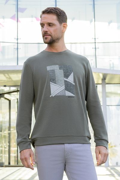 Morven Ανδρικό φούτερ Green Trend Crew Neck