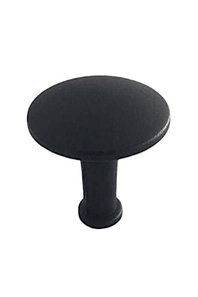 TRS MOBAKS TRS Alüminyum Metal Siyah Düz Düğme Kulp 25 MM Dolap Mutfak Çekmec...