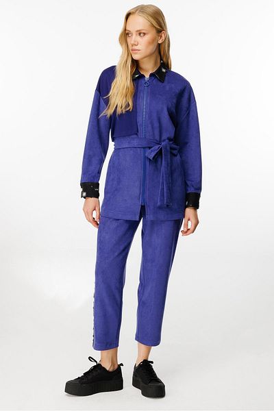 Ghisa Purple Belted Suit - Waist