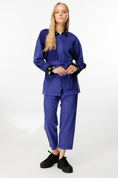 Ghisa Purple Belted Suit - Waist
