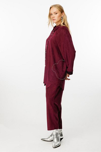 Ghisa Plum Staple Detailed Set