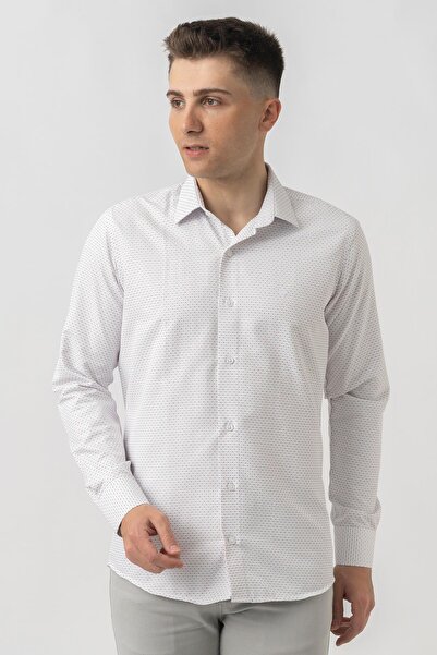 White Stone Affoltern Am Albis G16252 Regular Fit Dobby Cotton Shirt Navy