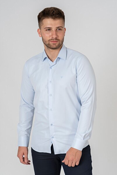 White Stone Verona G186 Cotton Regular Fit Plain Shirt Ice Blue