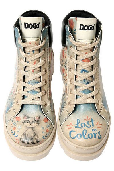 Dogo Γυναικείες Vegan Δερμάτινες Μπεζ Μπότες - Lost In Colors Design