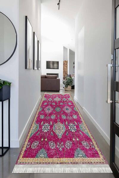 MOTTO HALI Otantik Eko Punto Yolluk Kaymaz Tabanlı Yıkanabilir Antibakteriyel...