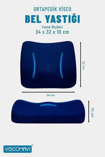 viscomavi Orthopedic Chair - Office Cushion with Lumbar Support and Backrest