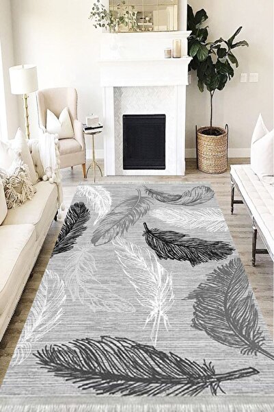 MOTTO HALI Floral Eko Punto Kaymaz Tabanlı Yıkanabilir Antibakteriyel Dijital...