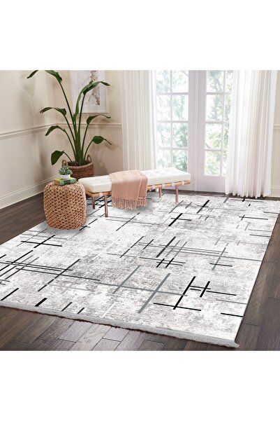 MOTTO HALI Patchwork Punto Kaymaz Tabanlı Yıkanabilir Antibakteriyel Dijital Baskı Halı Yolluk