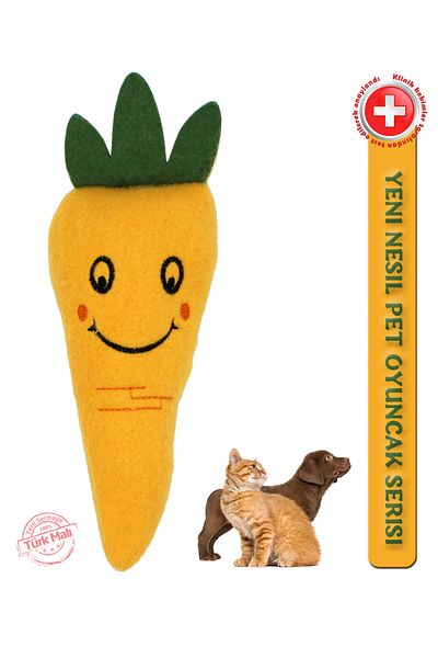 Silky Plush Toy for Dog - 16cm Orange Carrrot