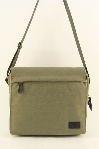 HNB Unisex Χακί Καμβάς Φυσούνες Αδιάβροχη Τσάντα Street Messenger Business School Χαρτοφύλακας