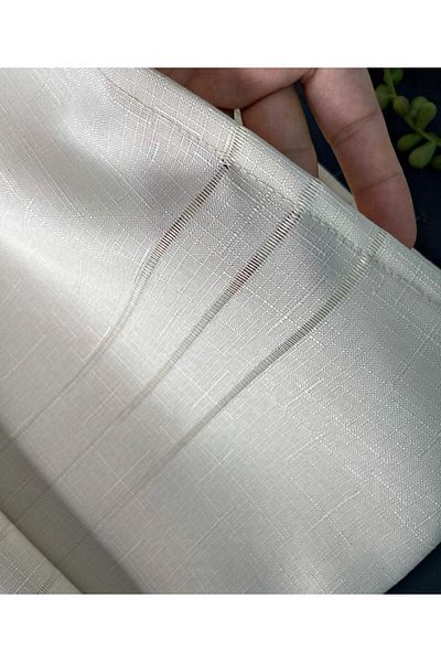 PEKİBU Striped Tablecloth White 160x220 Cm