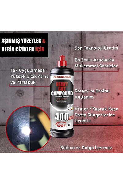 Menzerna YENİ 400 Ağır Çizik Giderici Kalın Pasta - 1 Kg