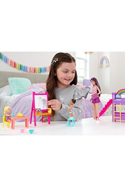 mattel Skipper Daycare Playset HND18 – Ultimate Set with 3 Dolls – Gift for Kids Age 3+