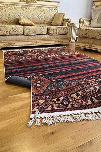 MOTTO HALI Dokuma Taban Yıkanabilir Kaymaz Taban Kilim Salon Halısı Mutfak Halısı Yolluk