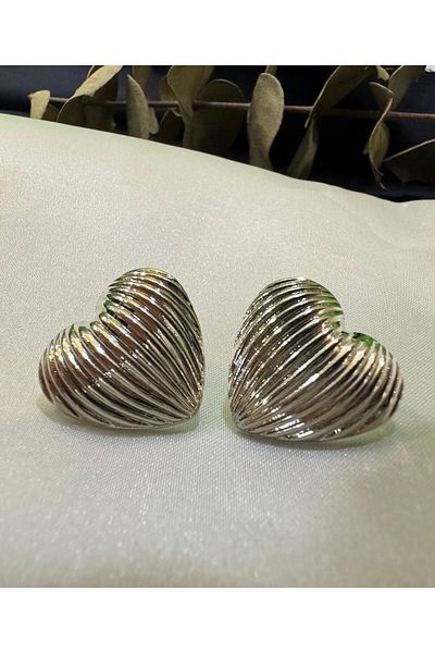 HERA Striped Heart Earrings