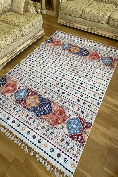 MOTTO HALI Dokuma Taban Yıkanabilir Kaymaz Taban Kilim Salon Halısı Mutfak Ha...