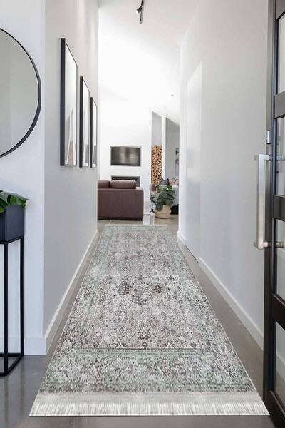 MOTTO HALI Otantik Eko Punto Yolluk Kaymaz Tabanlı Yıkanabilir Antibakteriyel...