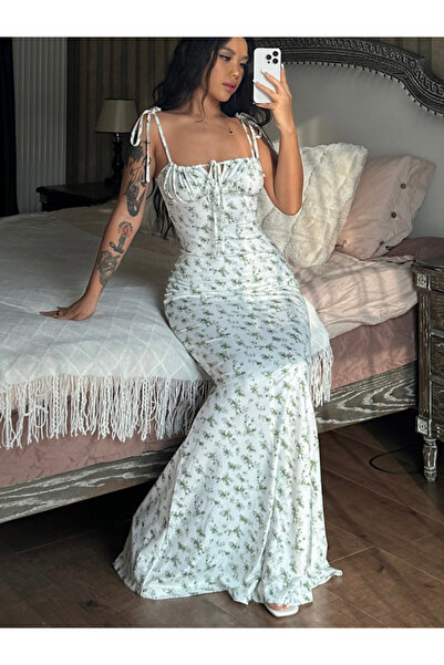 Choice فستان طويل أنيق مزين بالزهور من ماركة M green Hugcitar، مناسب للشاطئ و...