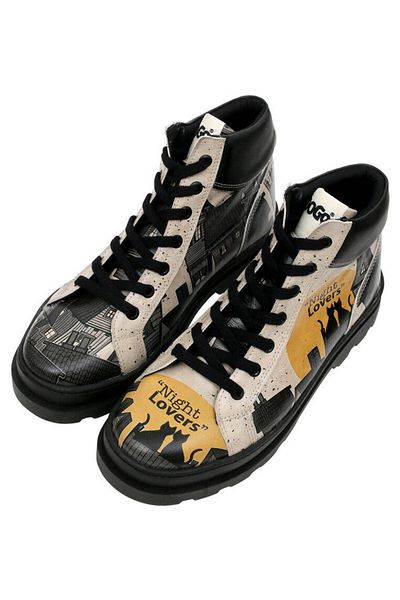 Dogo Cizme negre de damă din piele vegană - Design Night Lovers