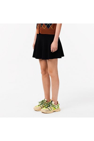Lacoste Fusta neagră Flare Fit pentru damă