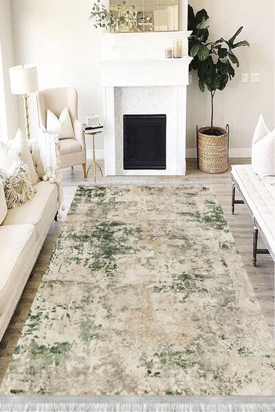 MOTTO HALI Doku Verona Kaymaz Deri Tabanlı Yıkanabilir Antibakteriyel Dijital...