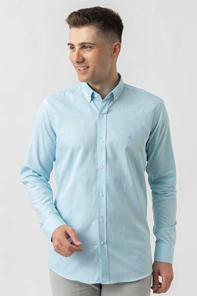 White Stone Aarburg G45044 Cotton Regular Fit Oxford Shirt Mint