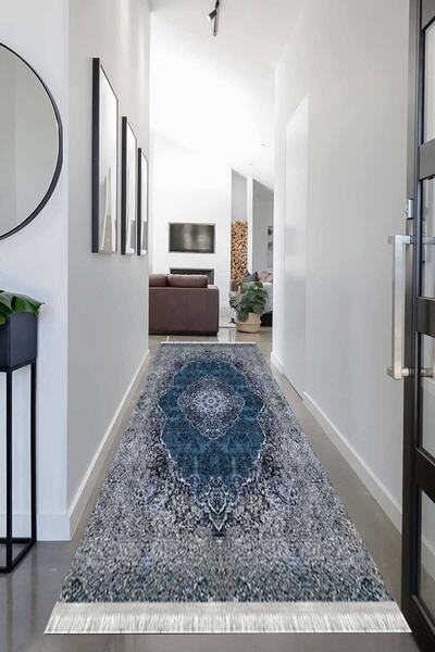 MOTTO HALI Otantik Eko Punto Yolluk Kaymaz Tabanlı Yıkanabilir Antibakteriyel...