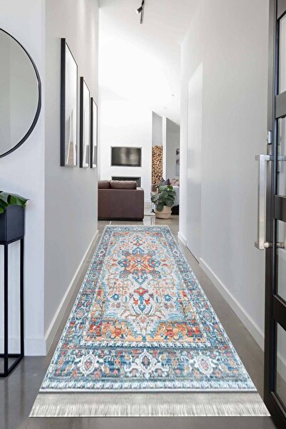 MOTTO HALI Otantik Cotton Şönil Yolluk Kaymaz Tabanlı Yıkanabilir Antibakteri...