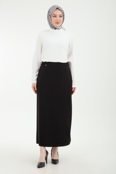 Armine TREND ARMINE TREND Side Zipper Pencil Skirt Black 24YT112