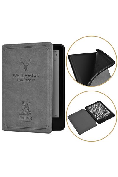 Choice grey Kindle Case For All-New Kindle 11th 2022 Released 6 Inch C2V2L3 Auto Sleep/Wake Funda Cover For
