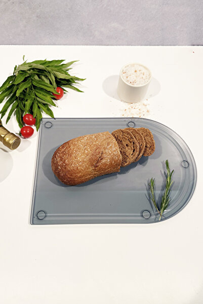 Decorita Kanallı Cam Kesme Tahtası | Füme Cam - Kenarı Oval | 25cm X 35cm | Patentli Ürün
