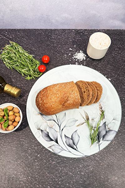 Decorita Dark Floral Glass Cutting Board - Diameter 32cm, Patented Product