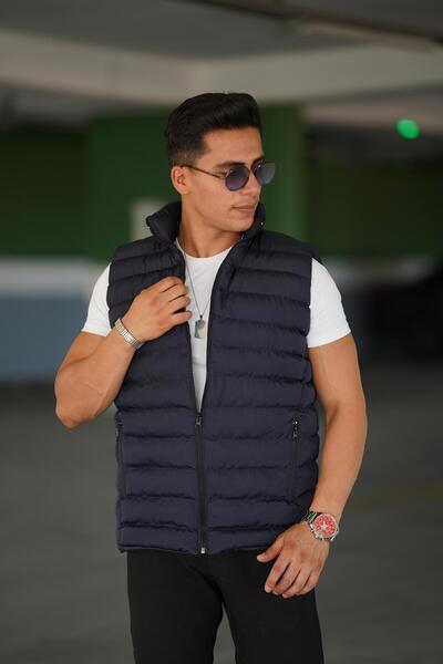 İng drop İng Drop Ανδρικό φουσκωτό γιλέκο με όρθιο γιακά