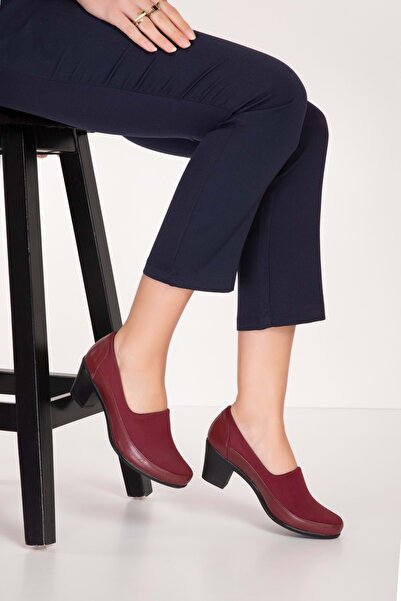 Gondol Hakiki Deri Klasik Orta Boy Topuklu Ayakkabı Vdt.290