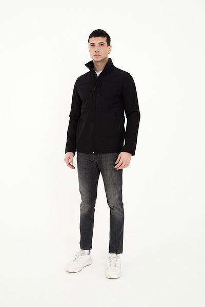 ENZİM JEANS Men's Fleece Waterproof and Windproof Softshell Coat