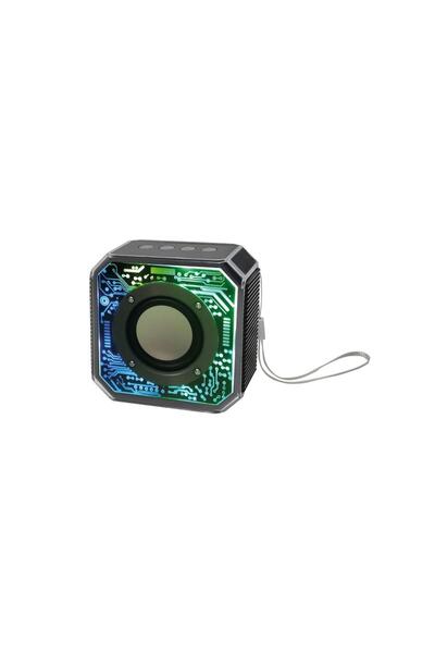 Sunix 800 Mah Kablosuz 5.2 Ledli Taşınabilir Bluetooth Hoparlör Siyah Bts-86