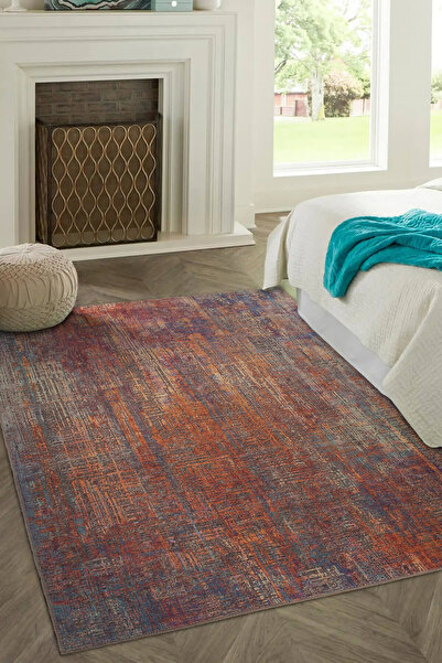 ARTLOOP STOK SONU DEV İNDİRİM - Etnik Desen Eskitme Yolluk - Makinede Yıkanabilir