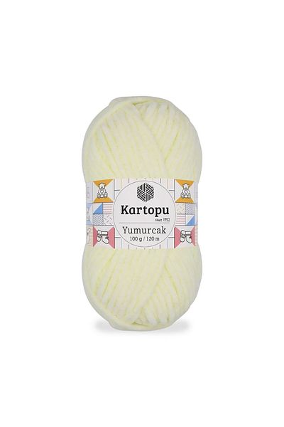 Kartopu Yumurcak Velvet Hand Knitting Floss Color Code: K335 Purple Yellow